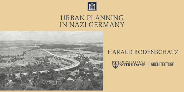 Urban Planning in Nazi Germany